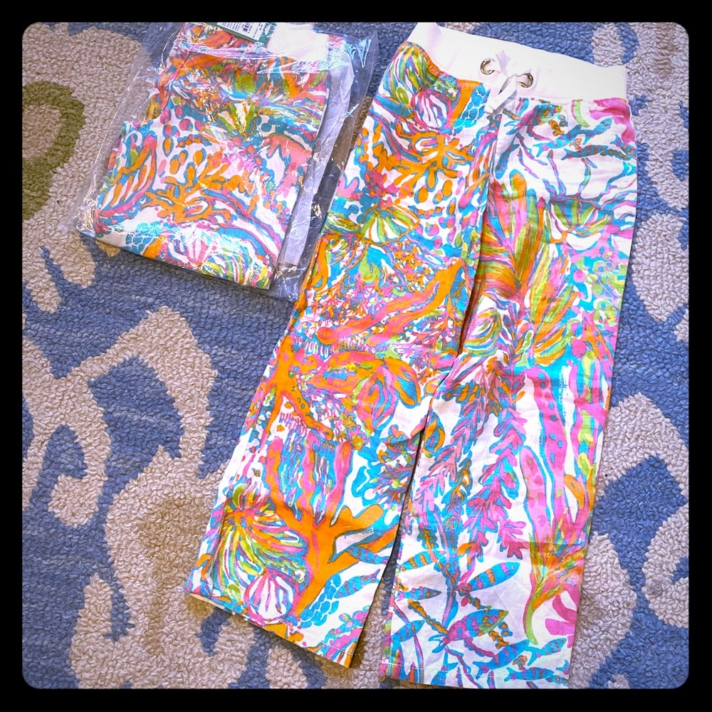 Lily Pulitzer Girls Size M 6/7 Beach Pants